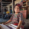 A woman in a vibrant dress highlights the artistry featured in "Traditional Weavers of Guatemala" by Schiffer Publishing, Ltd., celebrating Guatemalan artisans and their weaving traditions.