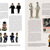 Collecting Laurel and Hardy" by Schiffer Publishing, Ltd. features photos of comedy memorabilia, descriptive text, a vintage film card, and a quote—all on a dotted beige background—perfect for fans and collectors.