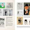 Collecting Laurel and Hardy by Schiffer Publishing, Ltd. features a two-page collage of caricatures, pencil sketches, and watercolor art of the duo, with descriptive text—ideal for film history fans and collectors of Laurel and Hardy memorabilia.