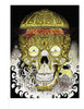 TattooIsMe by Schiffer Publishing, Ltd. features an ornate golden skull with red accents, smoke, and flowers. Inspired by international tattoo art, its detached dome and black-red shading create a mystical, eerie vibe.
