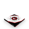 A square box titled "The I Ching Oracle Wheel" by Schiffer Publishing, Ltd., with a yin-yang symbol, hexagrams, and Chinese trigrams in white, black, and red on the cover, is placed on a white surface.