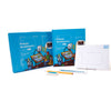 Two copies of Schiffer Publishing, Ltd.'s The Future Architect's Tool Kit are shown with a blank floor plan sheet, pencil, eraser, and blue ruler—the ideal starter set for aspiring architects interested in design.