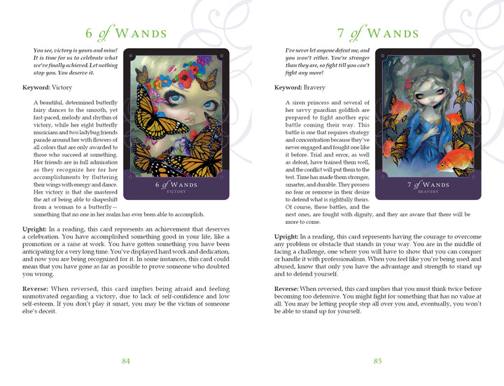 Beautiful Creatures Tarot, 2nd Edition - 6 of Wands & 7 of Wands