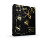 A black tarot card box features gold line art and mystical designs, with White Witch Tarot and Schiffer Publishing, Ltd. on the front—ideal for storing your meditative tarot cards or displaying a Major Arcana deck.