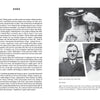A book spread from "I Shock Myself" by Schiffer Publishing, Ltd. shows text on the left stirring memories of trains and family, while three black-and-white photos on the right reflect 20th-century art and Beatrice Wood’s ceramist story.