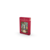 A red box of The Enchanted Love Tarot by Schiffer Publishing, Ltd., displays a woman in a white dress with a castle and garden behind her. This relationship tarot deck stands upright against a plain white background.