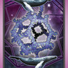 An illustration of three whales swimming around a crystal structure on a purple cosmic background adorns the Sacred Geometry Healing Cards by Schiffer Publishing, Ltd.—featuring themes of Awakening, Akashic Records, and Conscious Evolution.