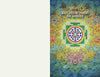 A vibrant mandala with geometric and floral patterns, inspired by chakras, features "Sacred Mysteries" by Schiffer Publishing, Ltd. "Part 1: How Cards and Chakras Mix and Mingle" appears above. Left side remains blank.