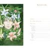 A watercolor illustration of a woman's face with green leaves and flowers frames the "Insight Tarot" by Schiffer Publishing, Ltd., with an elegant, serifed contents page for the divination-focused guidebook shown on the right.