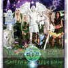 A fantasy scene from "Celestial Frequencies" by Schiffer Publishing, Ltd.: elves, a white-winged angel, unicorn, lion, and fairy gather beneath a cosmic sky, evoking intuitive guidance for oracle card inspiration.