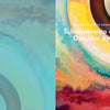 Abstract digital art with swirling colors features cool blues and grays on the left, yellow, white, and red on the right. “The Artist's Mind” by Schiffer Publishing, Ltd. celebrates creativity and mental wellness.