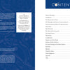 The left page displays copyright info and a quote on a blue gear-themed background; the right shows the table of contents with chapters about horology, watchmaking, and design. Product: Horology by Schiffer Publishing, Ltd.