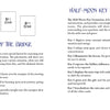 A spread from Magical Dimensions Oracle Cards and Activators by Schiffer Publishing, Ltd. displays text and diagrams for tarot layouts—Keys of Heaven and Earth, Keys of the Bridge, and Half-Moon Key Formation—with labeled card positions for guidance.