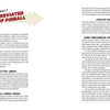 A two-page spread in Schiffer Publishing, Ltd.'s Pinball features chapter headings, red and black section titles, and columns detailing pinball's history and techniques from the 1770s to the 1950s.