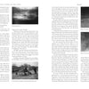Two book pages from "Raoul Lufbery and Marc Pourpe" (Schiffer Publishing, Ltd.) feature dense text and four black-and-white photos: helicopters, people on a dirt road, a nighttime landscape, and soldiers aiming weapons.