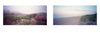 Village Beaches by Schiffer Publishing, Ltd. features a soft-focus diptych: foggy coastal dunes with wildflowers on the left and an empty East Hampton beach with a lifeguard chair, sand, and grassy dunes under a pastel sky on the right.