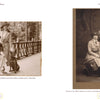 Sepia-toned vintage photo from "Anne Morgan" by Schiffer Publishing, Ltd.: two women in military-style uniforms—one seated with a dog, one standing; both evoke a spirit of philanthropy and service.
