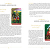 An open book from the Steele Wizard Tarot by Schiffer Publishing, Ltd. shows the Knight of Pentacles (left) and Queen of Pentacles (right), each featuring descriptions, interpretations, and meanings from this extended tarot deck.