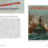 A page from Schiffer Publishing, Ltd.'s "Japanese War Fantasy 1933" shows a bombshell in Hawaii, Dec. 1933, next to a vintage pulp magazine cover with a battleship and rising sun—capturing the tense US-Japan war era.