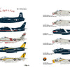 North American Aviation in the Jet Age, Vol. 2 by Schiffer Publishing, Ltd. features side-profile illustrations of ten unique North American FJ/F-1 Navy fighter jets from factories like Columbus and companies such as Curtiss-Wright.