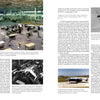 A large Curtiss-Wright assembly hangar with jets and workers appears alongside images of a jet on the runway and an overhead exterior view, featured in "North American Aviation in the Jet Age, Vol. 2" from Schiffer Publishing, Ltd.