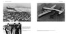 Black-and-white aerial photos from Schiffer Publishing, Ltd. feature Douglas DC-4, DC-6, and DC-7 aircraft: one flying over a city and another being unloaded as four uniformed men examine supplies below.