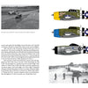 A historical page presents WWII 406th Fighter Group aircraft, featuring unique markings, period nose art, and black-and-white photos of planes and pilots in Europe, with detailed text. Published by Schiffer Publishing, Ltd.