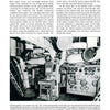 Black-and-white photo of the SS United States’ forward engine room, with a crew member operating controls amid machinery and gauges. A Schiffer Publishing, Ltd. product celebrating the iconic ocean liner's engineering.