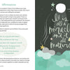 The Field Guide to the Soul by Schiffer Publishing, Ltd. features a two-page spread with affirmations and advice for self-reflection, plus the phrase "It is all a miracle" amid whimsical clouds, stars, and a rainbow on a dark sky.