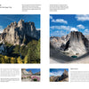 A spread from "The Wild Alps" by Schiffer Publishing, Ltd. showcases breathtaking images of Schlern-Rosengarten Nature Park: jagged peaks, alpine lakes, rocky slopes, and wildflower meadows, with descriptive text and captions.