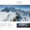Experience the stunning Alpine scenery in "The Wild Alps" by Schiffer Publishing, Ltd., featuring panoramic views of the snow-covered Mont Blanc Massif with dramatic peaks and glaciers, plus inset photos at sunrise and sunset—ideal for any Alps photography collection.