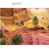 The Wild Alps from Schiffer Publishing, Ltd. displays a striking landscape: ochre cliffs in red, orange, and yellow with green pines under a bright sky. Text and smaller images are arranged on the left side of the page.