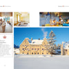 Experience "At Home with Royalty" by Schiffer Publishing, Ltd.—discover snowy landscapes with historic castles, modern interiors, and cozy fireplaces. Learn about luxurious castle accommodations and scenic locations in this captivating book.