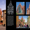 Collage of San Miguel de Allende: highlights the pink Parroquia at sunset, lively streets, and town square statue—ideal for Schiffer Publishing, Ltd.'s "San Miguel de Allende" or any coffee-table book honoring this UNESCO World Heritage city.