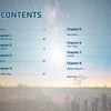 The table of contents for Easy Astrophotography by Schiffer Publishing, Ltd. features a starry night sky with people using telescopes, covering topics like equipment, astrophotography, the Moon, eclipses, Milky Way, comets, and meteor showers.