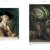 Left: a young man in 18th-century dress with drawing tools. Right: anatomical cross-sections of the head, mouth, and throat, reflecting mezzotint engraving detail. From The Mezzotint by Schiffer Publishing, Ltd.