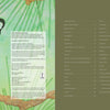 On the left, a woodpecker perches amid green leaves; on the right, a green page shows the table of contents from "Stitched Journeys with Birds" by Schiffer Publishing, Ltd.—ideal for avian fiber art fans.