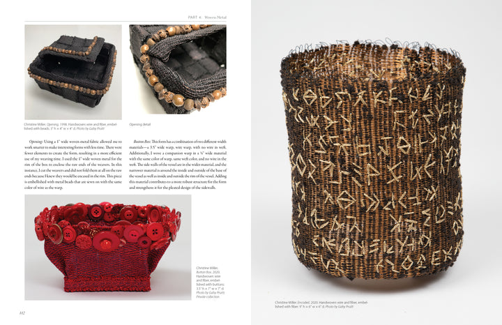 A close-up of "Weaving with Wire" by Schiffer Publishing, Ltd. highlights its intricate woven wire detailing.