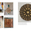 “Weaving with Wire” by Schiffer Publishing, Ltd. showcases five stunning student creations—a knit octopus, wire pendant, metallic woven earring, square copper piece, and circular gold-accented brooch—on a white background.