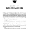 A page titled Chapter 17: Guns and Alcohol from "War & Coffee" by Schiffer Publishing, Ltd. shows text describing a military scene in an Afghanistan helicopter pilot memoir. The narrator reflects on the day and discusses watching a movie. Page 100.