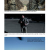 Image 1: A US Army Blackhawk navigates Afghan mountains, echoing memoirs like War & Coffee by Schiffer Publishing, Ltd. Image 2: A soldier with gear at dusk. Image 3: Aerial view near Kalagush.