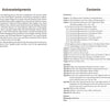 A book spread from "Zollgrenzschutz" by Schiffer Publishing, Ltd. shows Acknowledgments on the left and a two-column Contents page on the right, listing chapters on the Zollgrenzschutz police and Balkans resistance with page numbers.