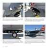 Four close-up photos display parts of the F-15 Eagle, including weapon points, a travel pod, missile pylons, and air-to-air missiles under the wings—a must-see for aviation fans. From Schiffer Publishing, Ltd.