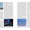 A magazine spread from "Dreamland" by Schiffer Publishing, Ltd. features Area 51 and Groom Lake with images of a black helicopter, a person at a computer with a military map, an aerial desert base view, and an intelligence squadron emblem.