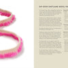 Passementerie by Schiffer Publishing, Ltd.: A handwoven Shetland wool fringe, dip-dyed from natural beige to pink, displayed on white—ideal for textile crafts. Includes instructions and text.