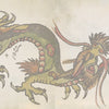 A hand-drawn, colorful dragon spans a textured beige background. On the right, "Contents" features chapter titles and page numbers in sleek black font—reflecting skilled artistry inspired by Gus Wagner from Schiffer Publishing, Ltd.