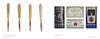 On the left are four antique bone-handled knitting needles; on the right, five vintage needle boxes evoke tools used by early American tattoo history hand tattoo artists like Gus Wagner. Product: Gus Wagner by Schiffer Publishing, Ltd.
