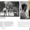 A black-and-white spread from "Teenage Wasteland" by Schiffer Publishing, Ltd. shows The Who live at Winterland San Francisco, with visible drums and amps, plus two shots of a band member in a ruffled shirt against a vibrant striped backdrop.