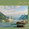 The Boats of Summer, Volume 1 by Schiffer Publishing, Ltd. features a classic white steamboat and wooden sailboats along a scenic river with green hills and docks under a partly cloudy sky.