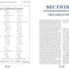 On the left, Elements of Furniture Design by Schiffer Publishing, Ltd. features labeled sketches of upholstery design elements; on the right, a book page titled Section III: Ornamentation discusses molding in furniture construction.